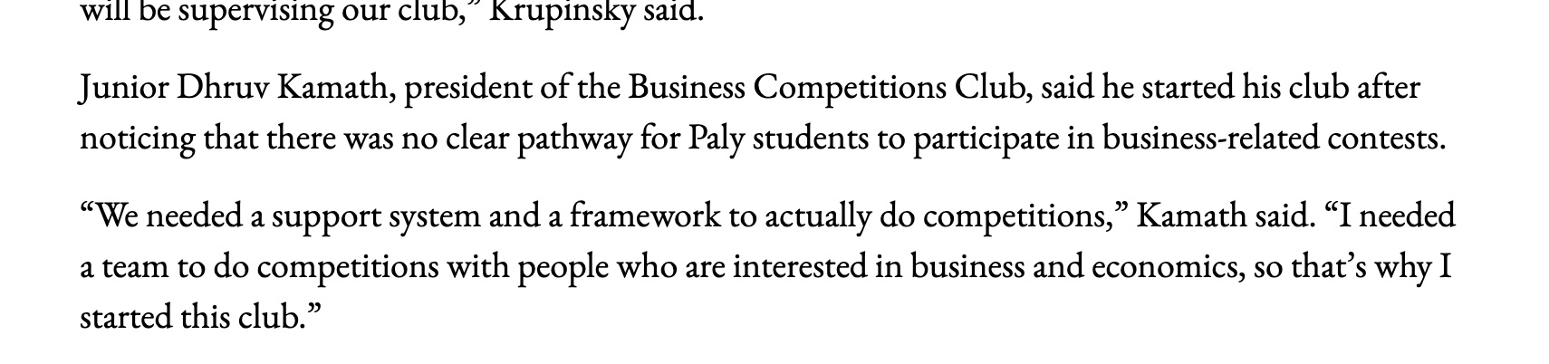 Paly Voice Magazine soundbyte